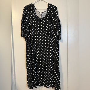 Terra & Sky Black and White Dot Dress
